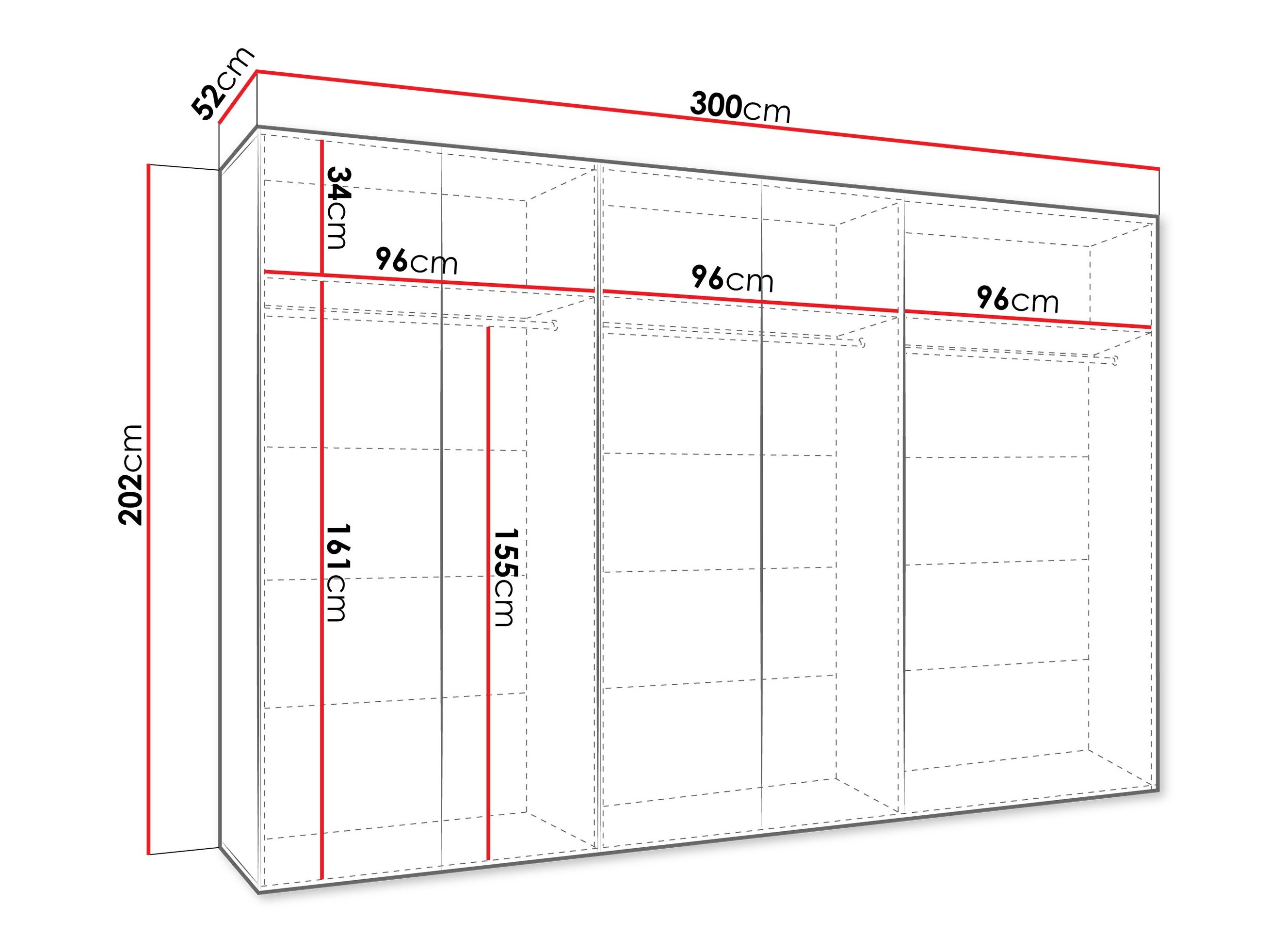 Garderobeskab Hartford 602 (Hvid)