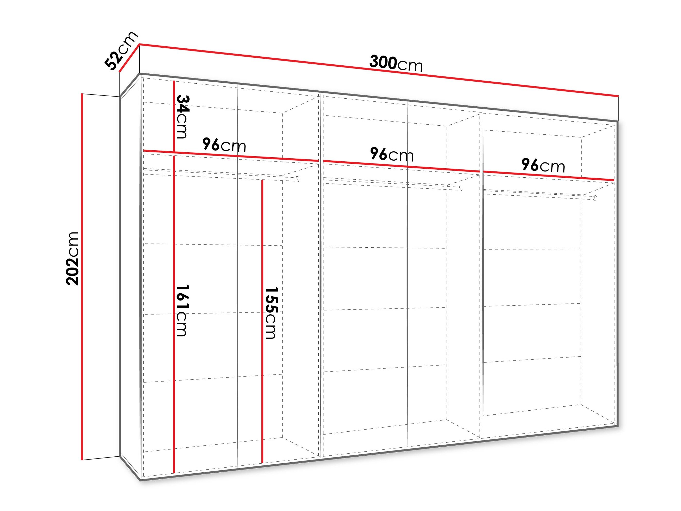 Garderobeskab Hartford 602 (Hvid)