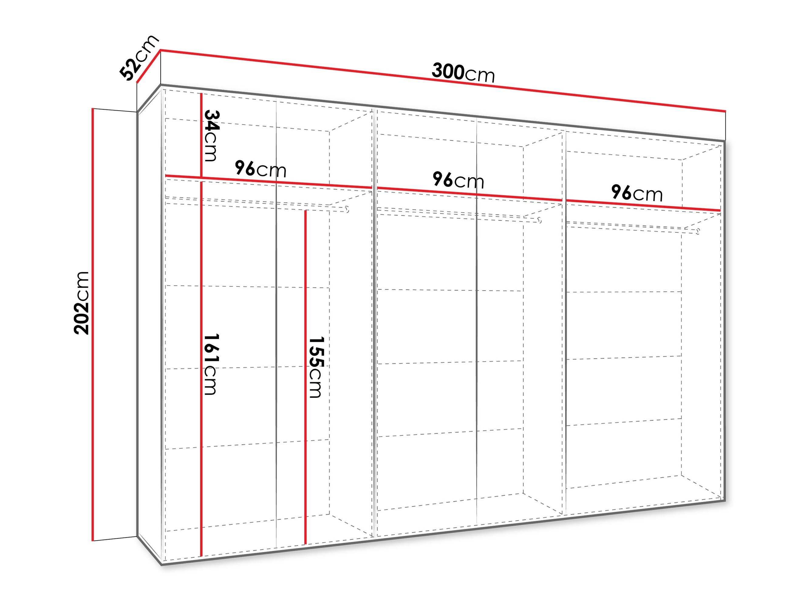 Garderobeskab Hartford 602 (Sort)