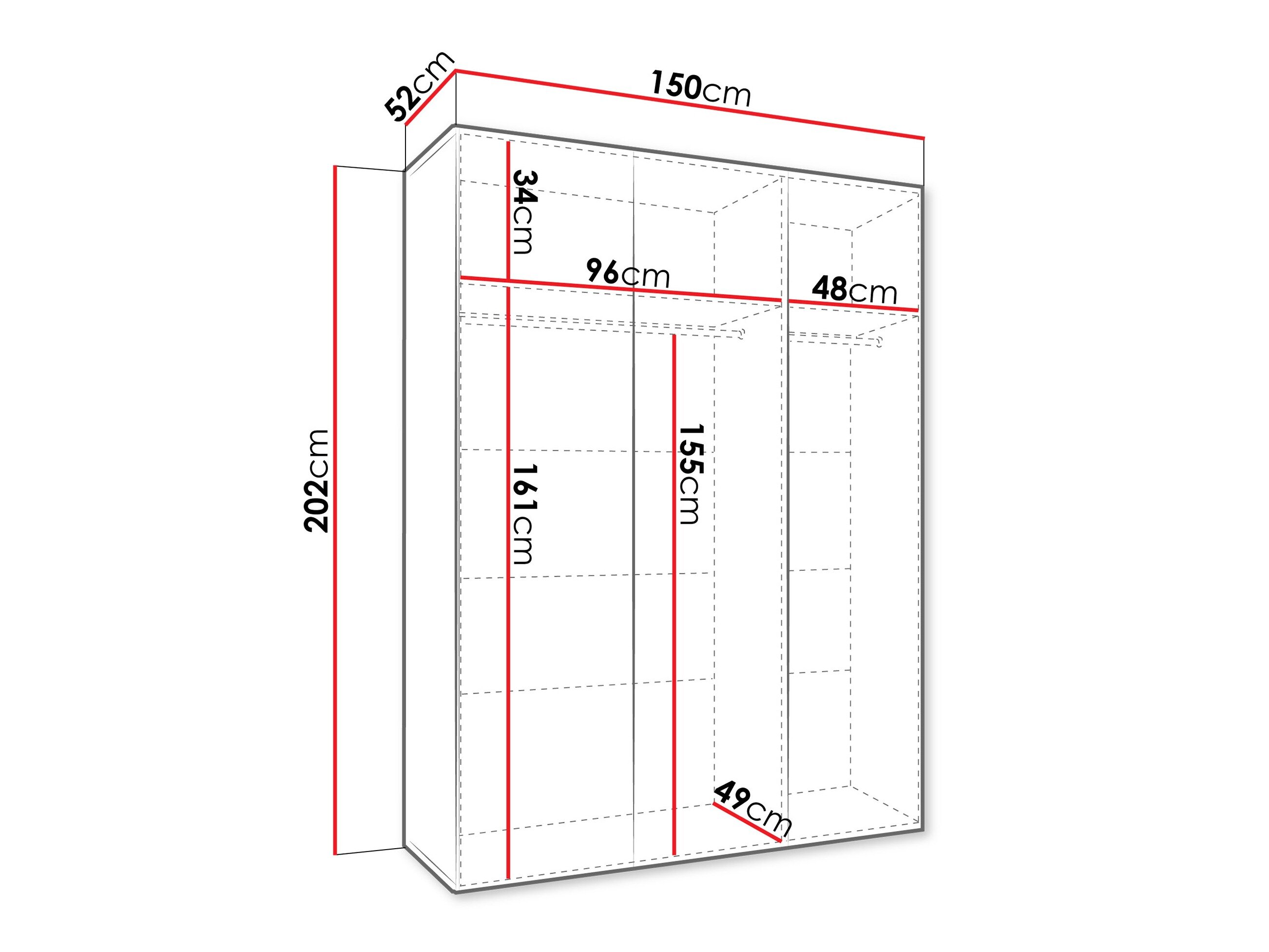 Garderobeskab Hartford 604 (Hvid)