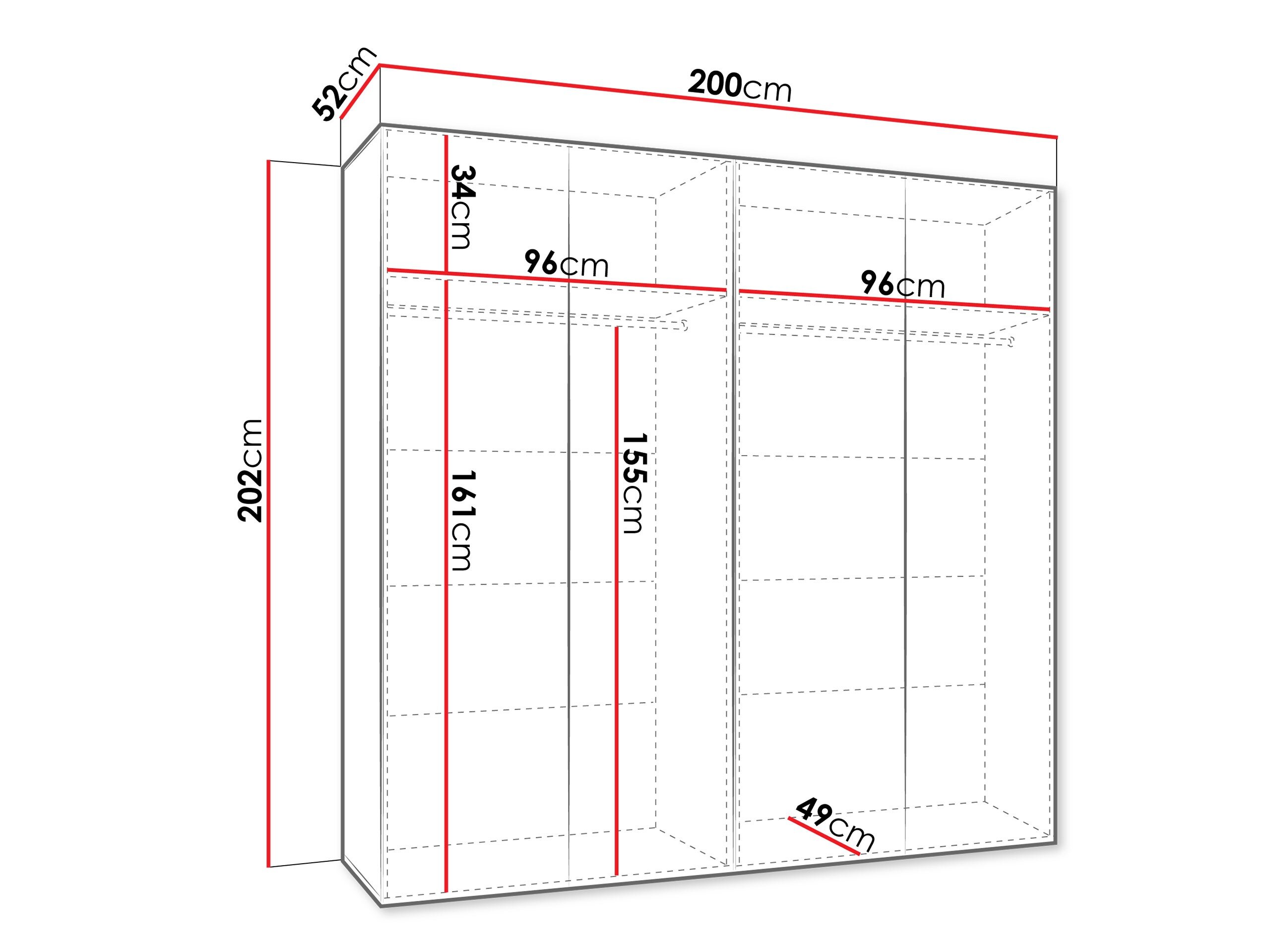 Garderobeskab Hartford 605 (Sort)