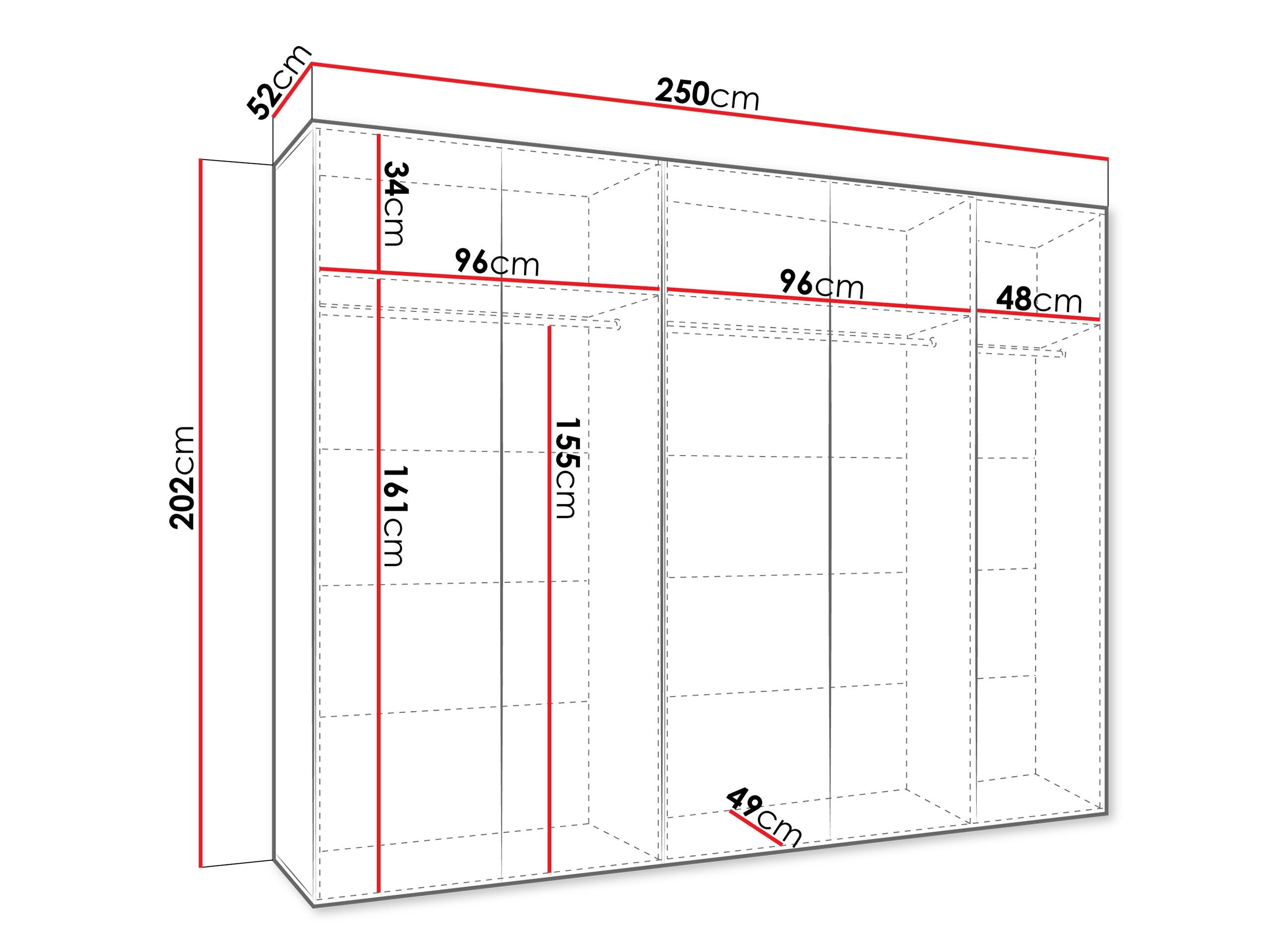 Kledingkast Hartford 606 (Zwart)