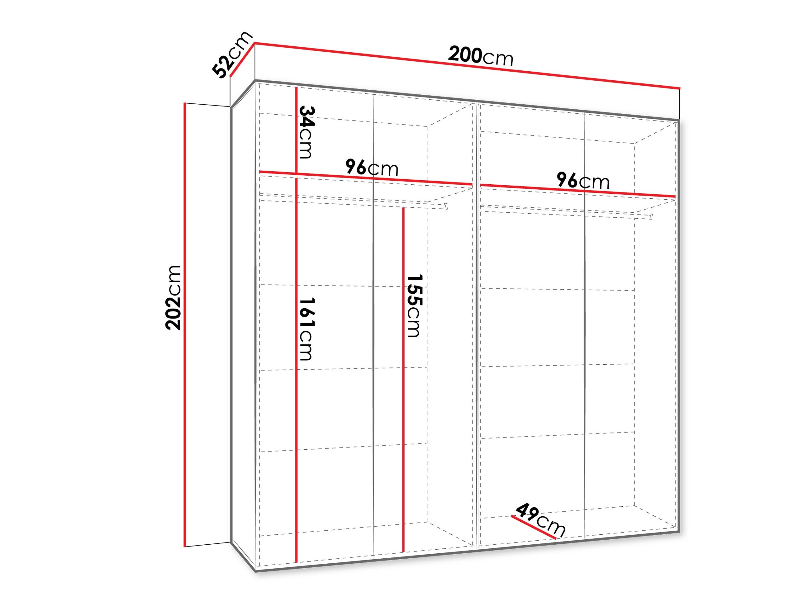 Garderobeskab Hartford 610 (Hvid)