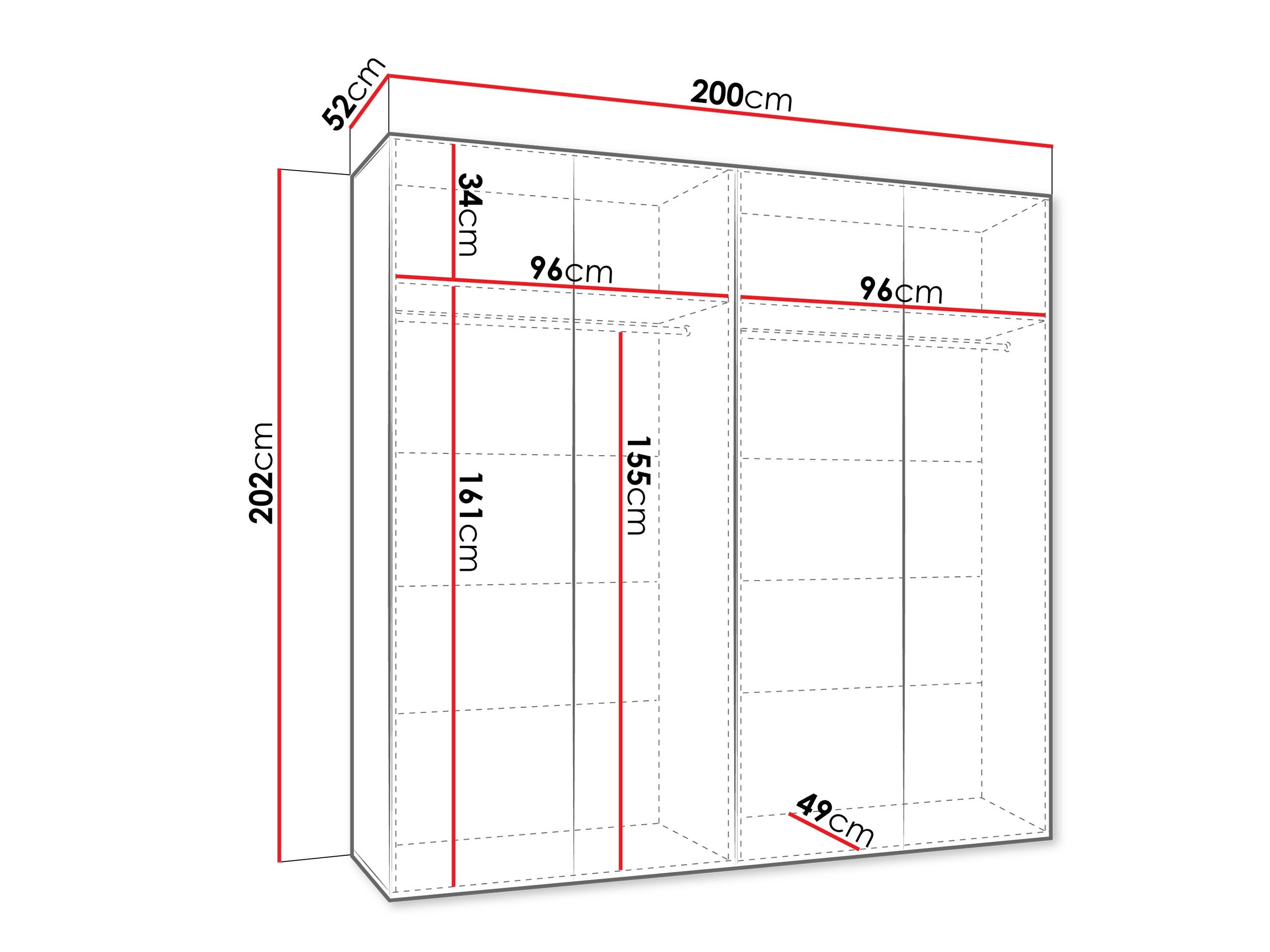 Garderobeskab Hartford 610 (Sort)