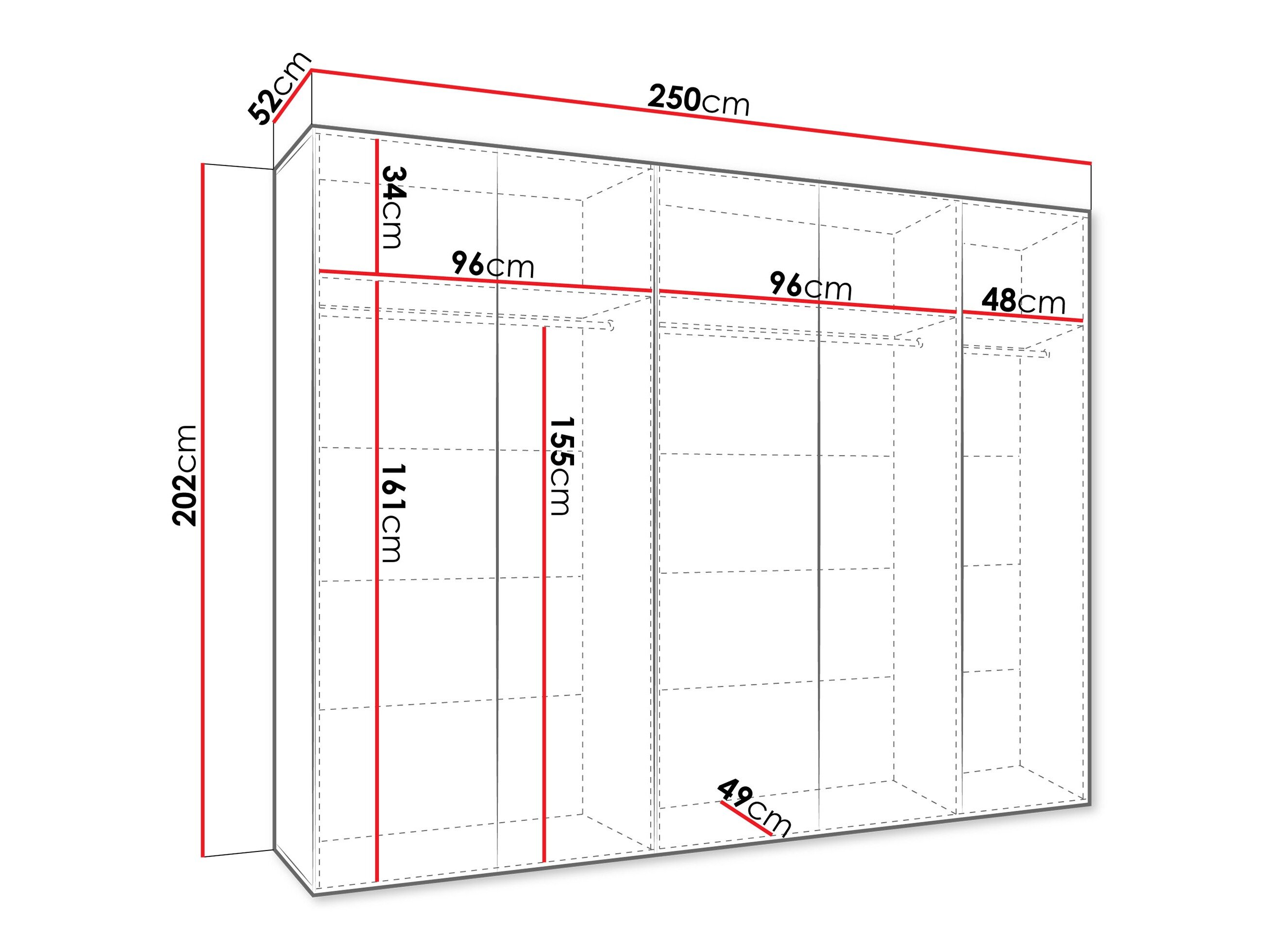 Garderobeskab Hartford 611 (Hvid)