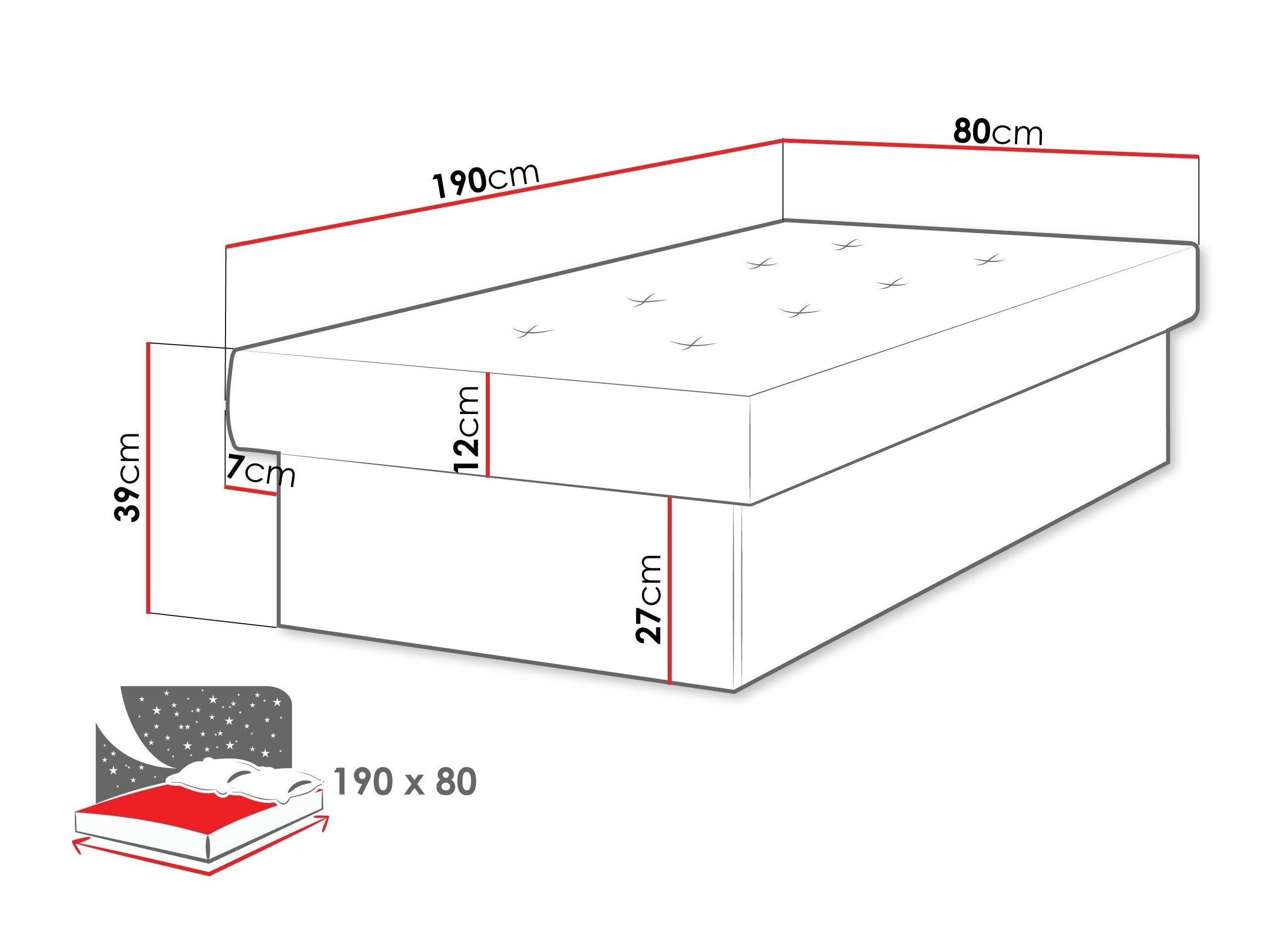 Bed Dover 100 (Wit)