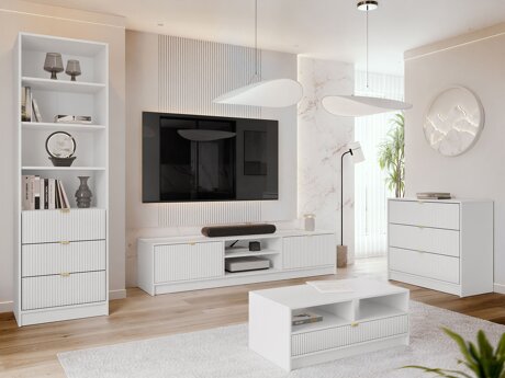 Set za dnevnu sobu Comfivo Papilio VII (Belo)