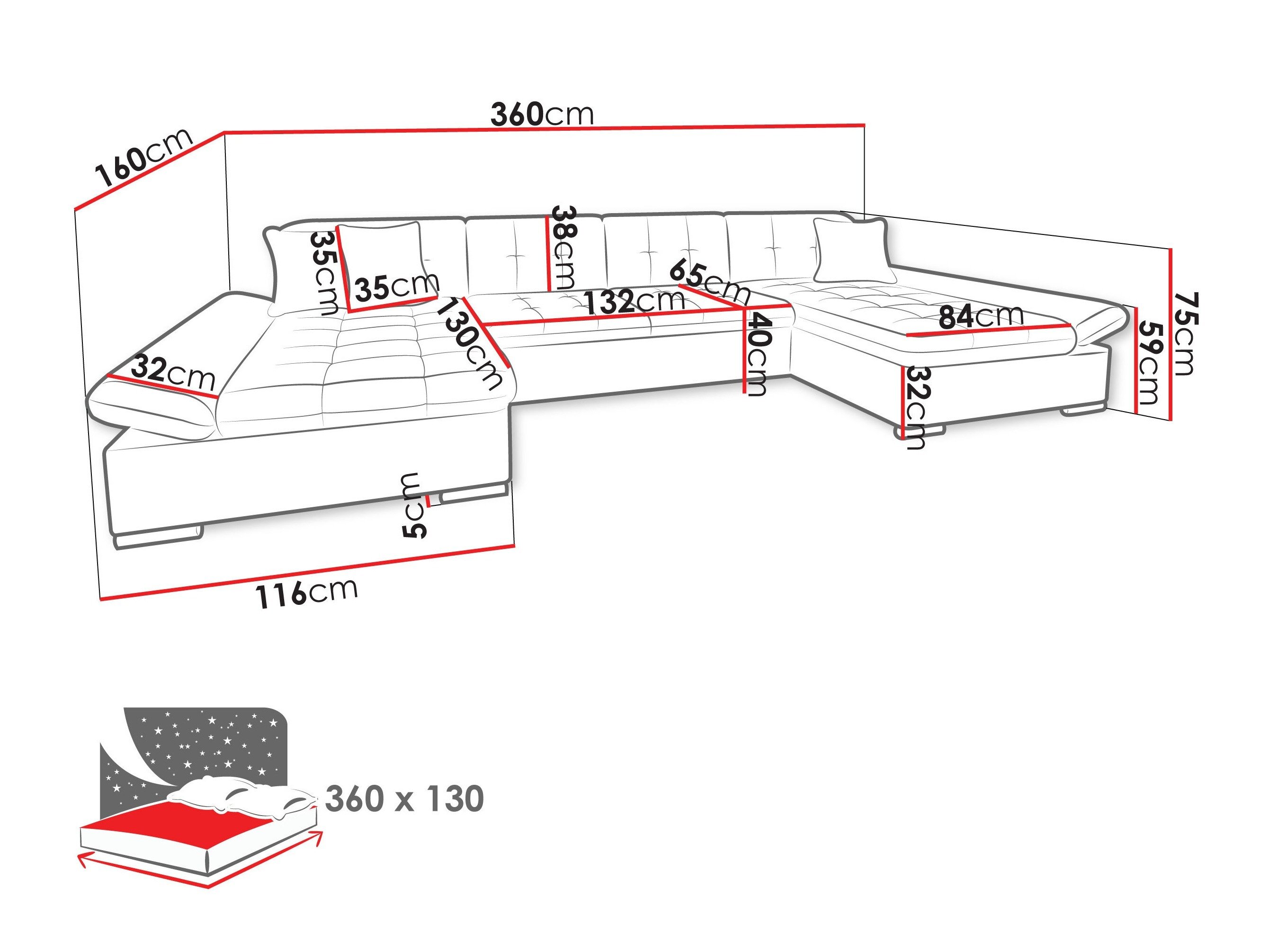 Hjørnesofa Comfivo Ficus (Poso 29)