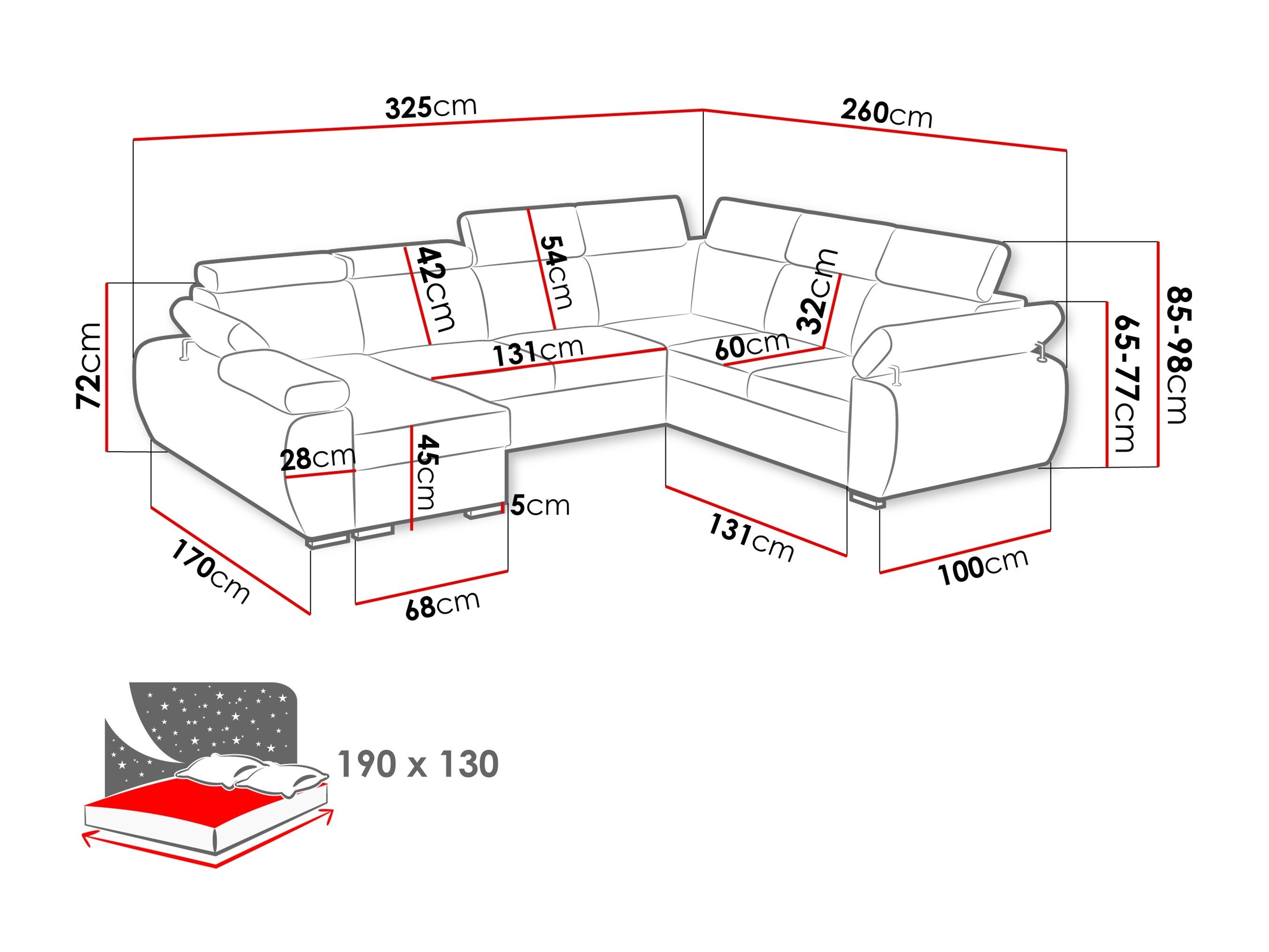 Hjørnesofa Columbus 214 (Flow 06)