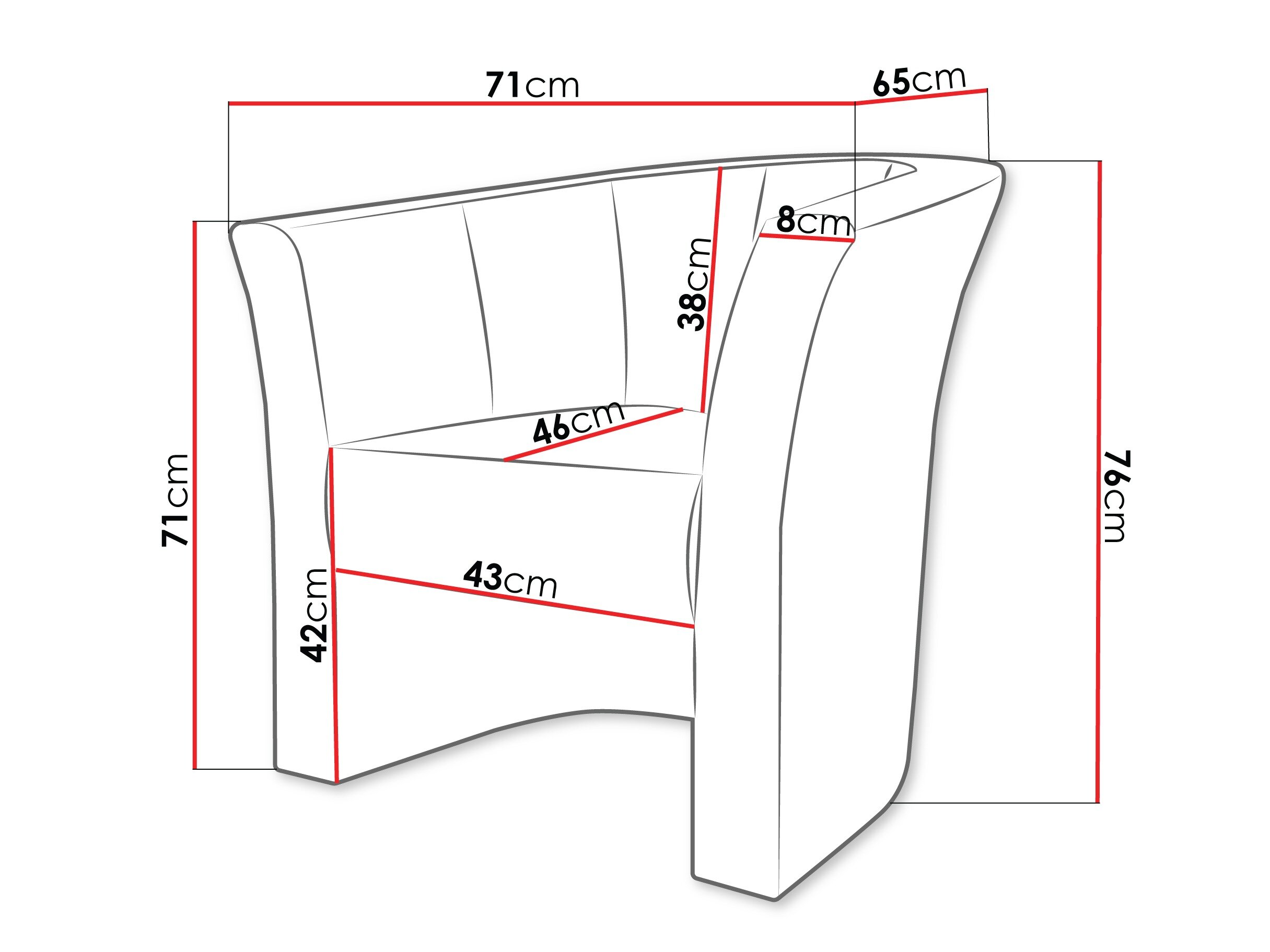 Lænestol Meriden 100 (Lambi 03)