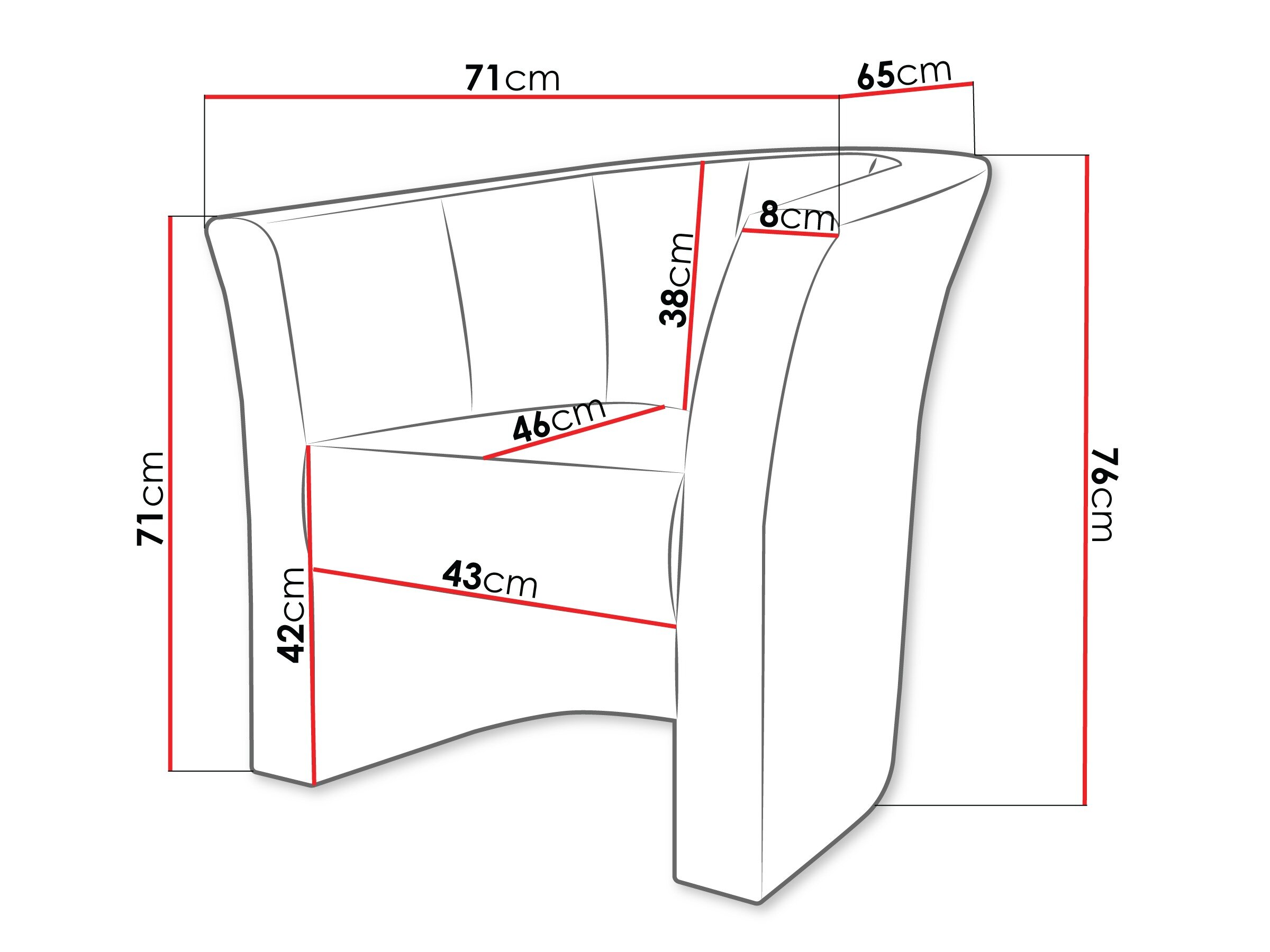 Lænestol Meriden 100 (Lambi 04)