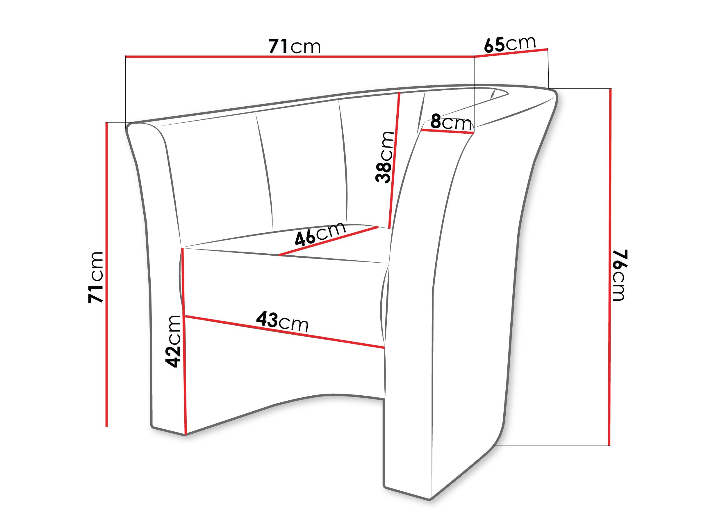 Lænestol Meriden 100 (Lambi 08)