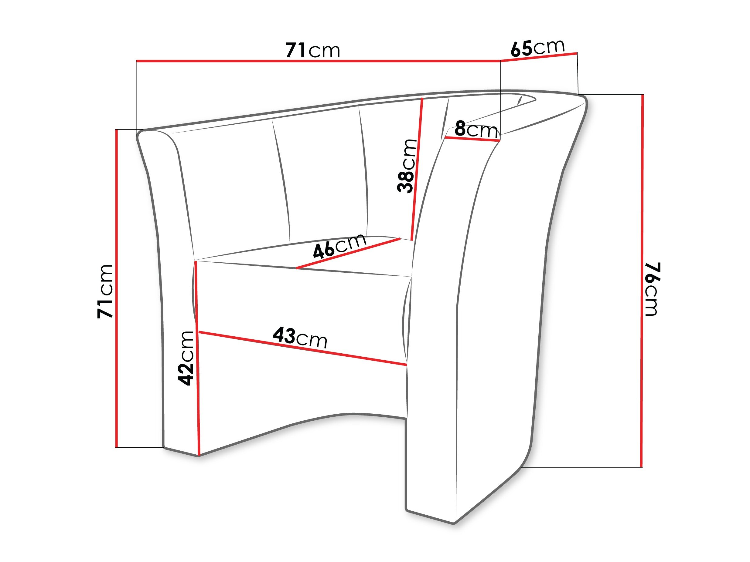Lænestol Meriden 100 (Lambi 12)