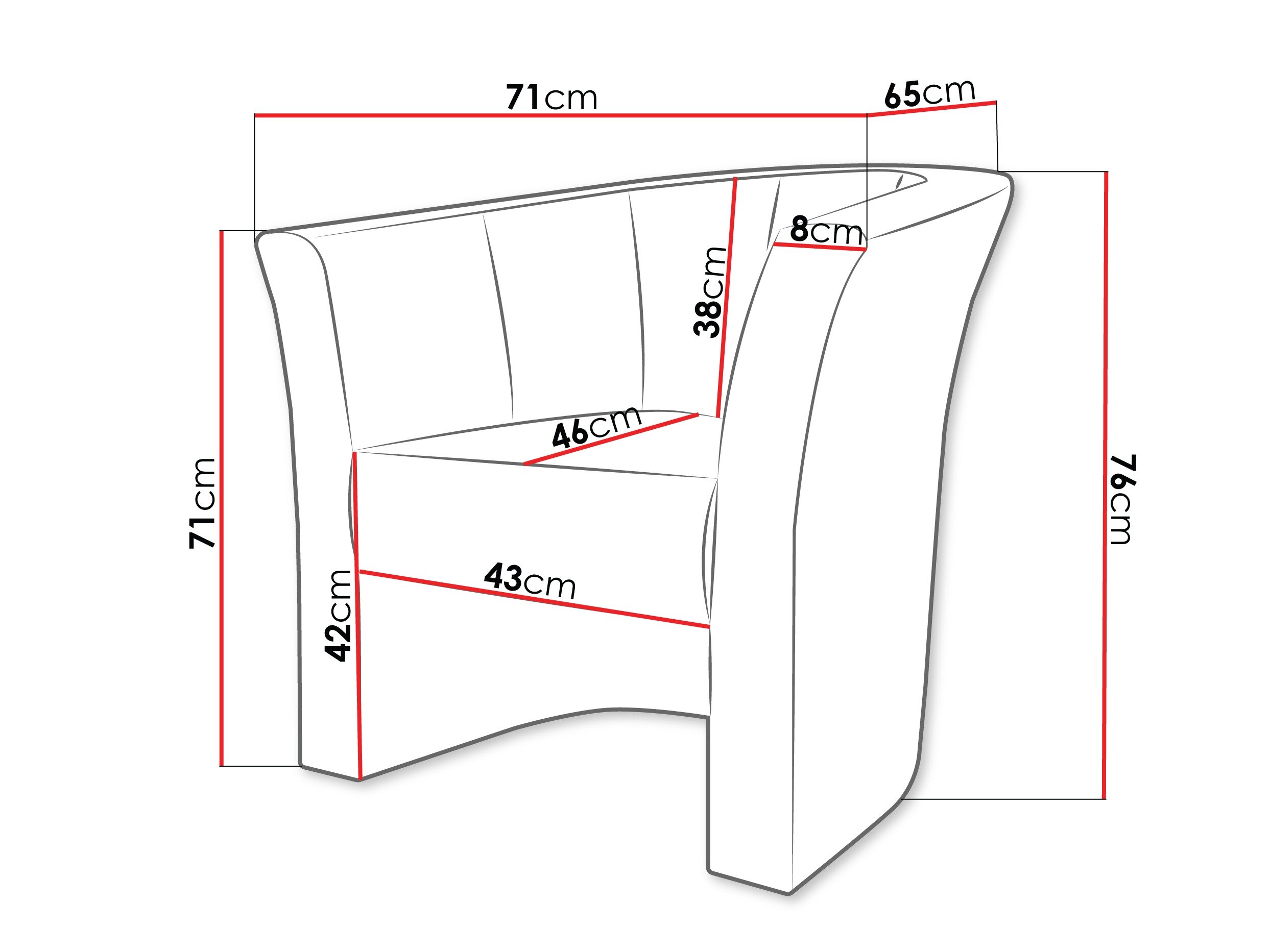 Lænestol Meriden 100 (Paros 01)