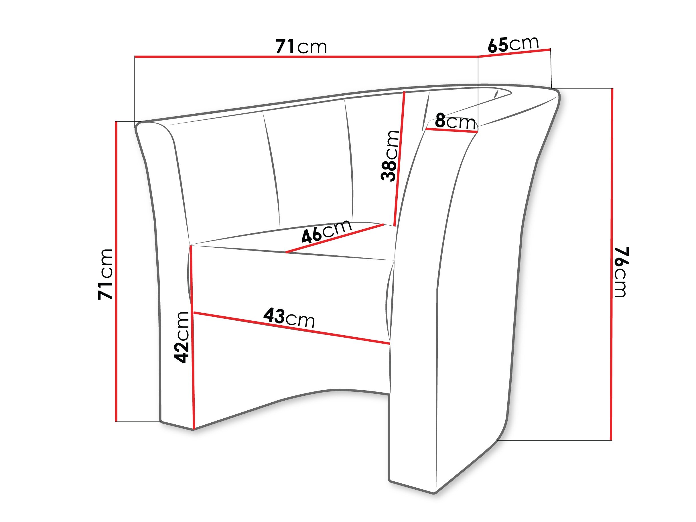 Lænestol Meriden 100 (Paros 05)