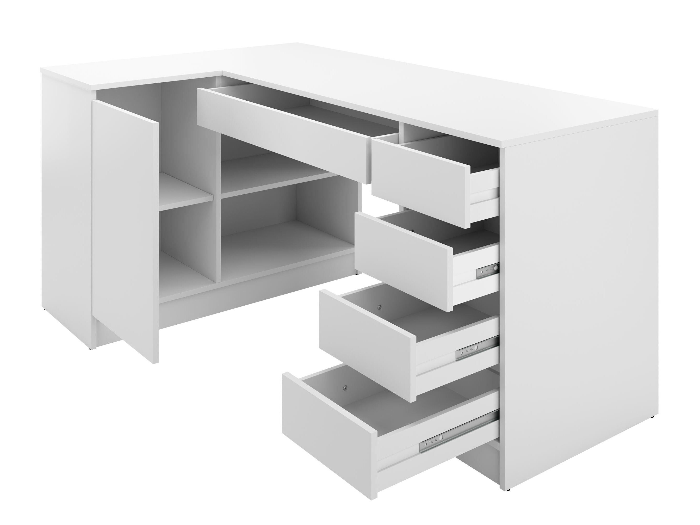 Hjørneskrivebord Comfivo 568 (Sort)