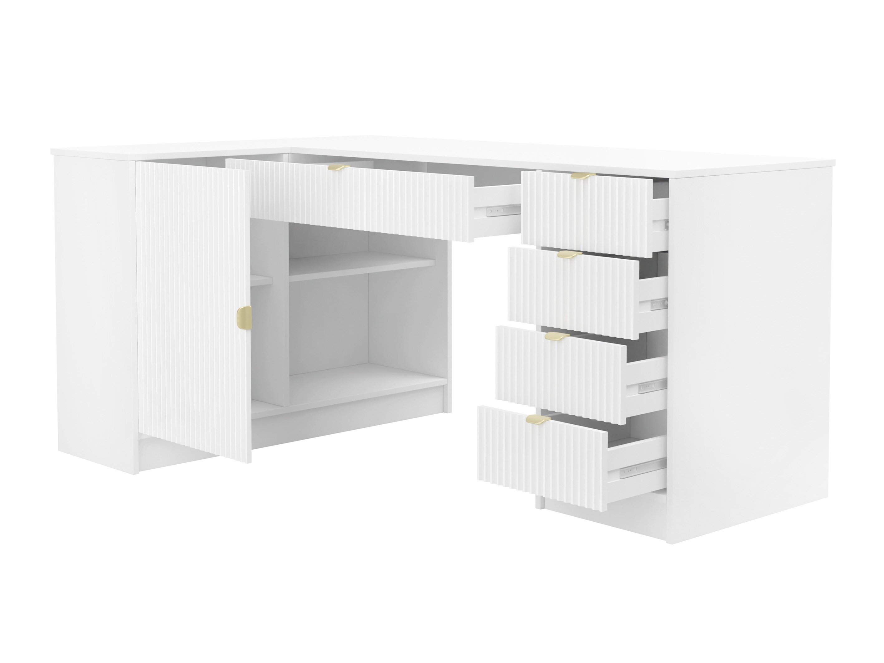 Hjørneskrivebord Comfivo Larmire 127 (Beige)