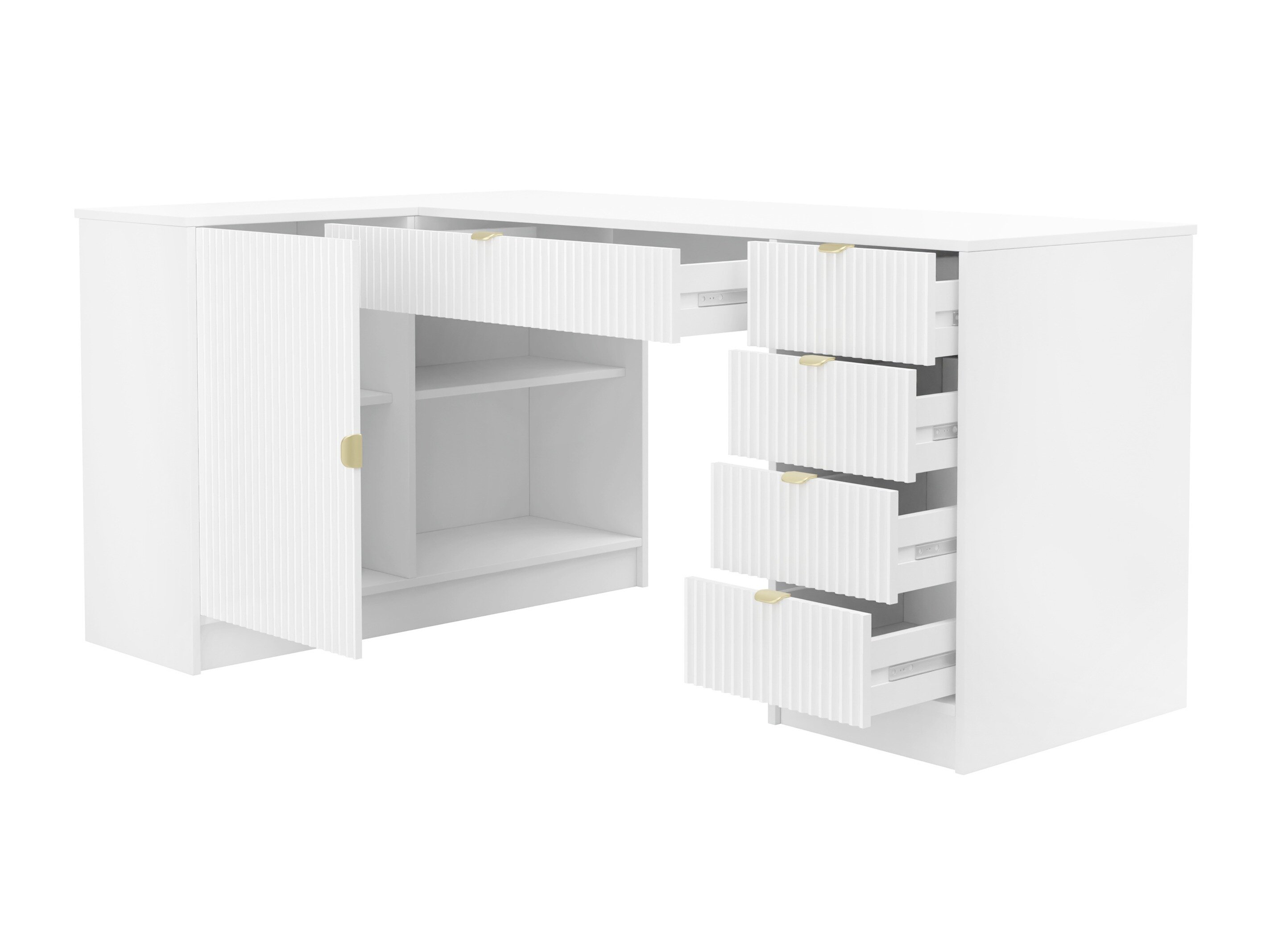 Hjørneskrivebord Comfivo Larmire 127 (Egetræ)