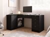 Hjørneskrivebord Comfivo Larmire 127 (Sort)