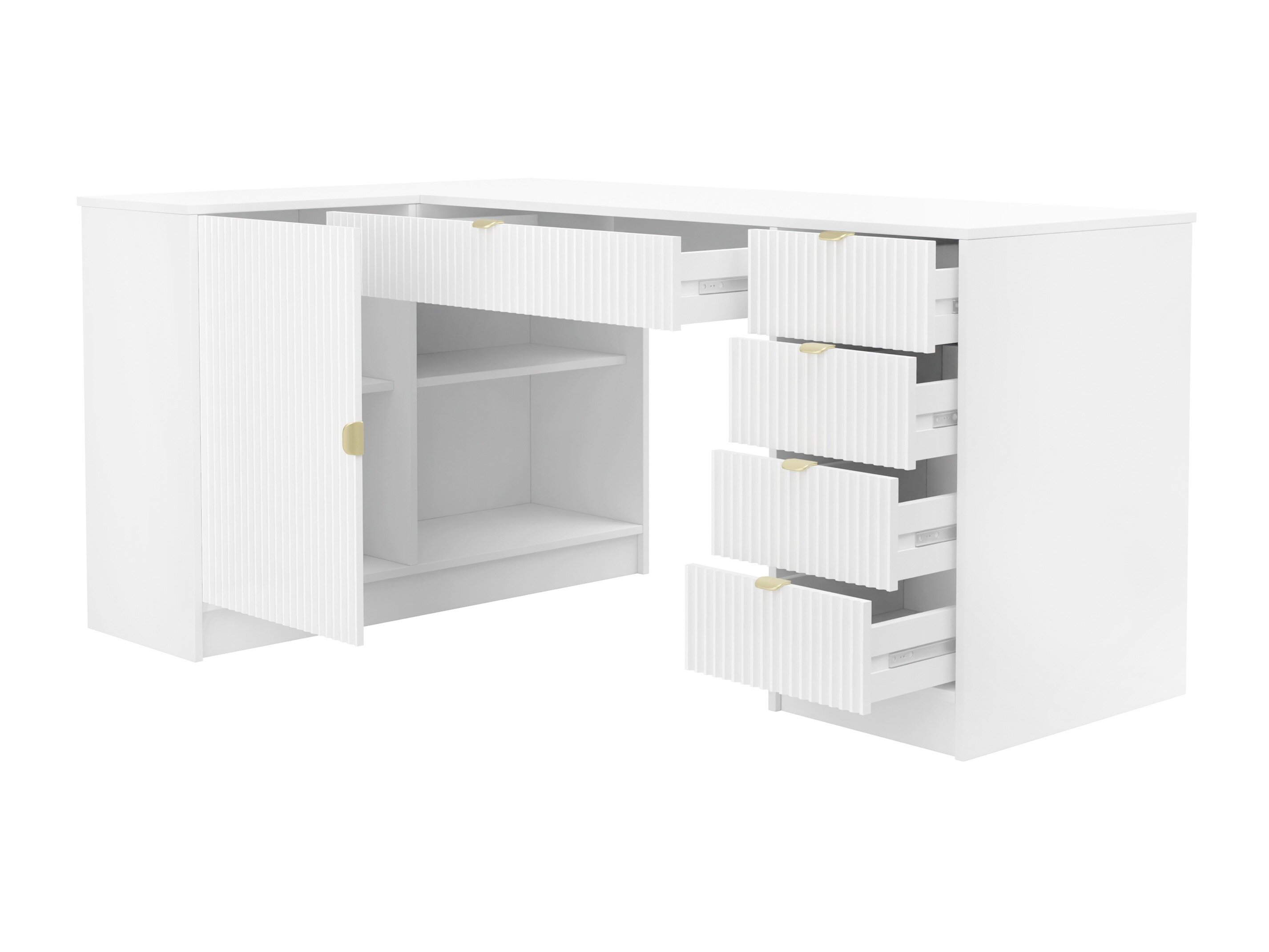 Hjørneskrivebord Comfivo Larmire 127 (Sort)