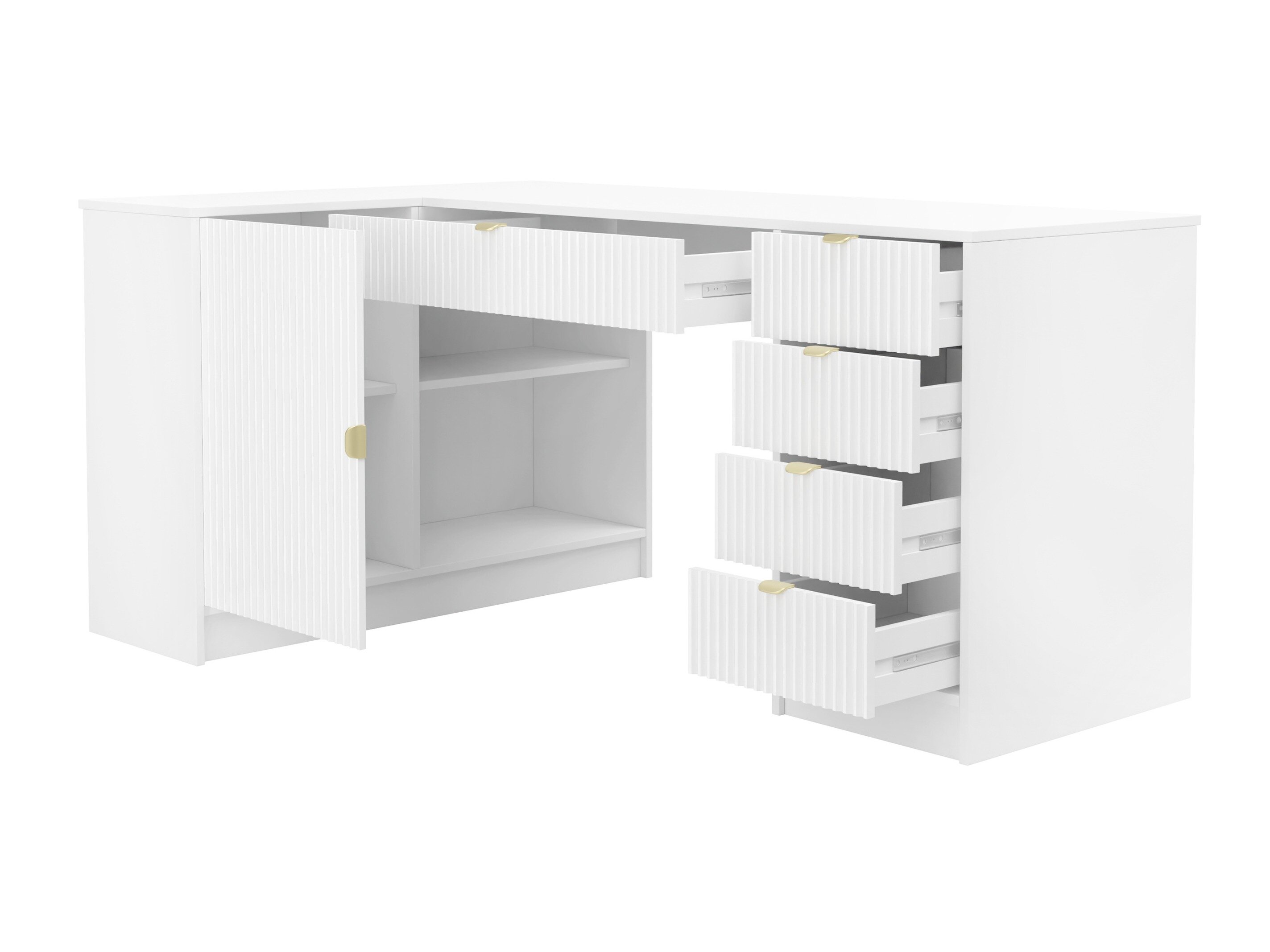 Hjørneskrivebord Comfivo Larmire 127 (Valnød)