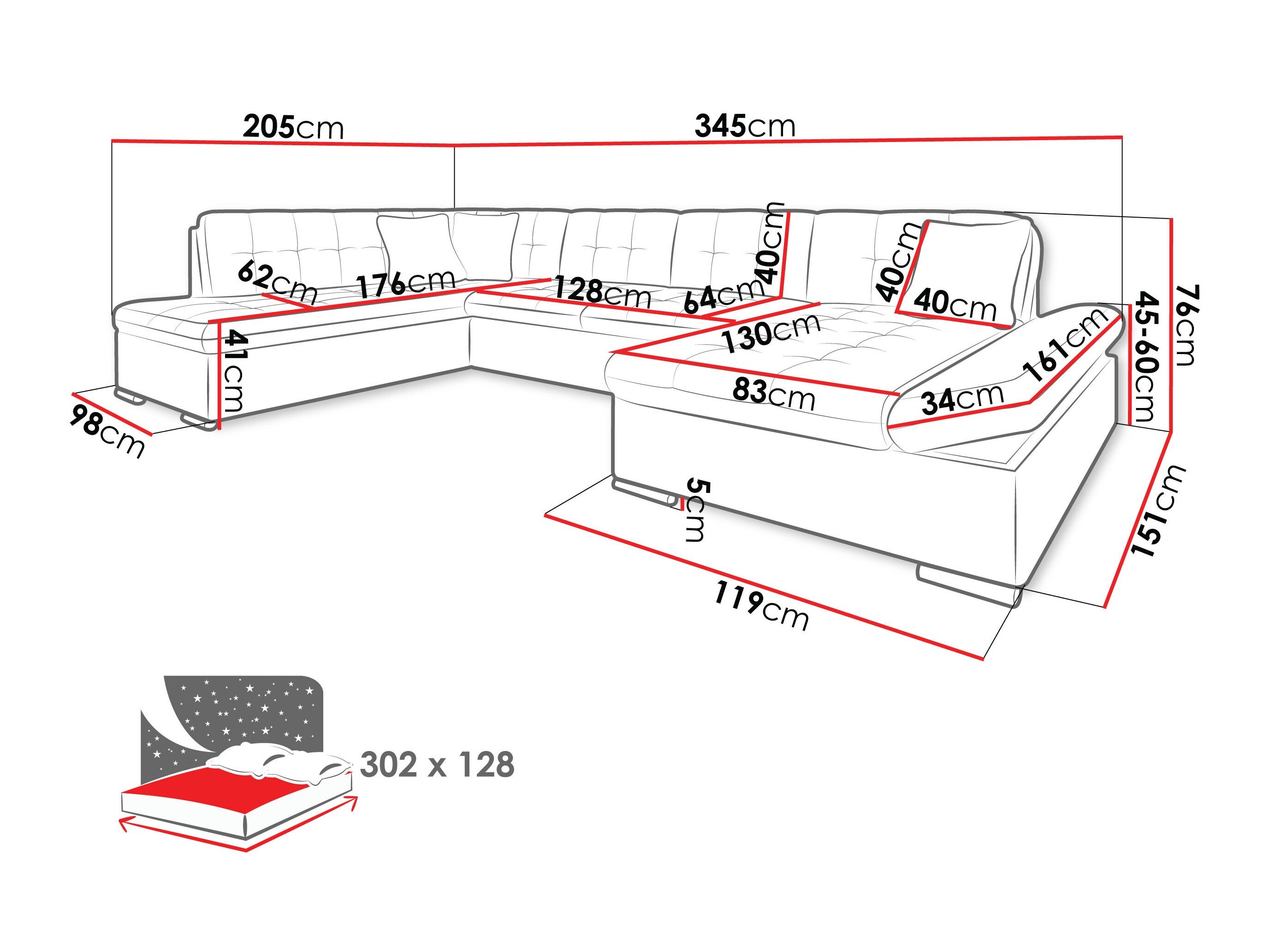 Hjørnesofa Comfivo Tilia I (Bella 20)