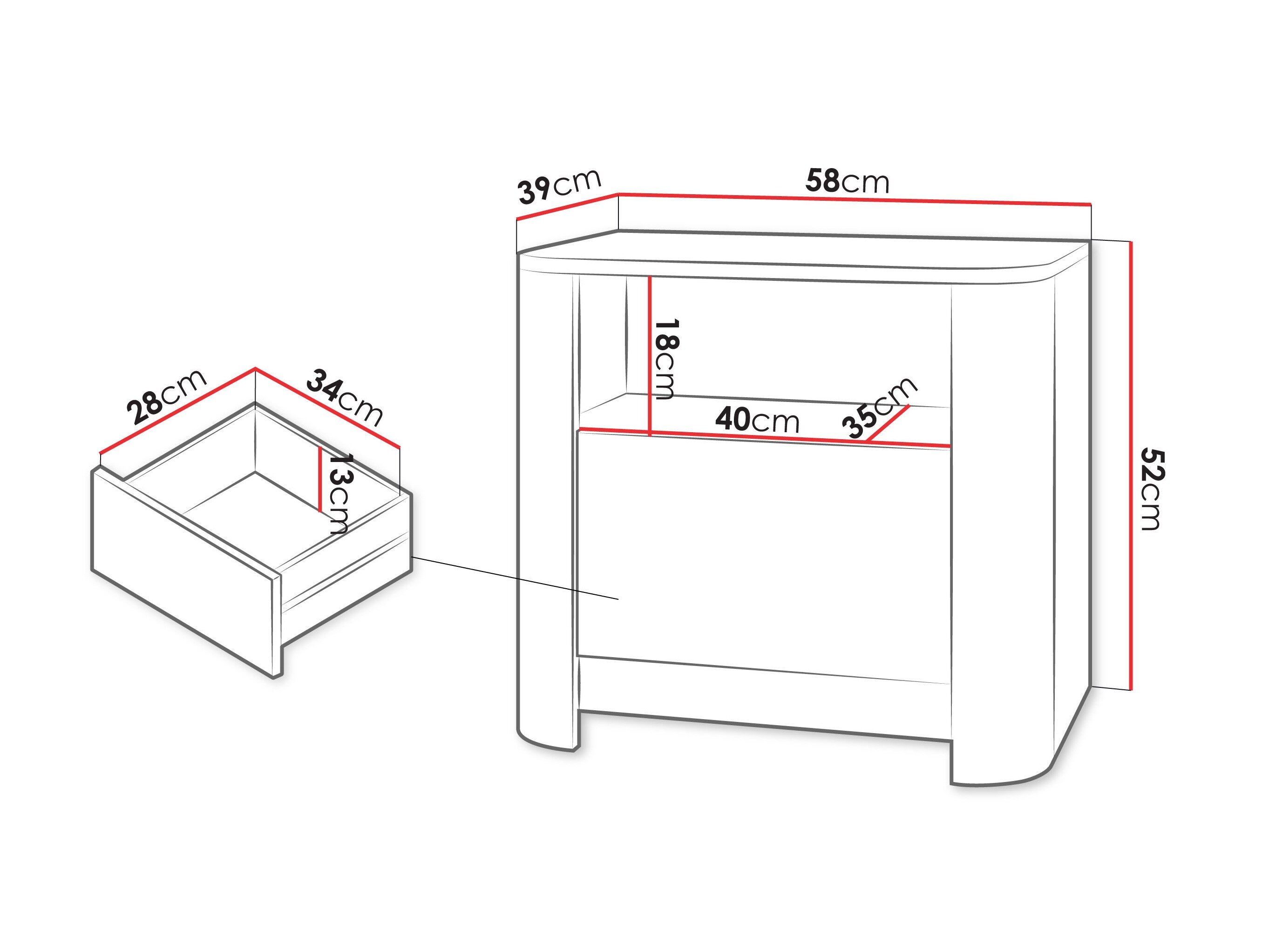 Sengebord Somore 104