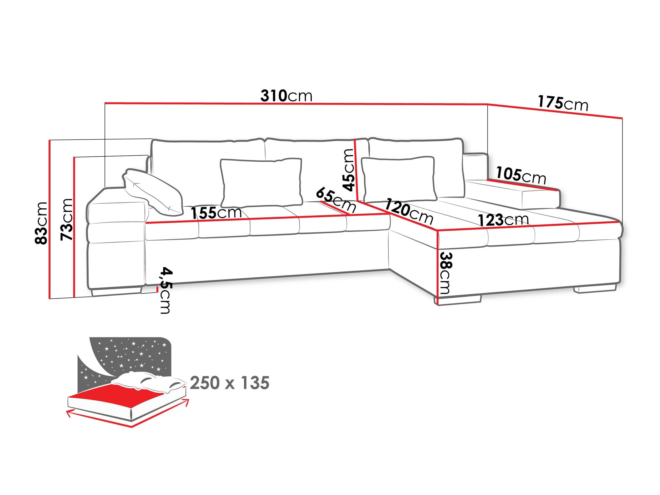Hjørnesofa Comfivo Olivetum (Venstre)