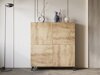 Dressoir Levtive 100 (Matera grijs + Kastanje)