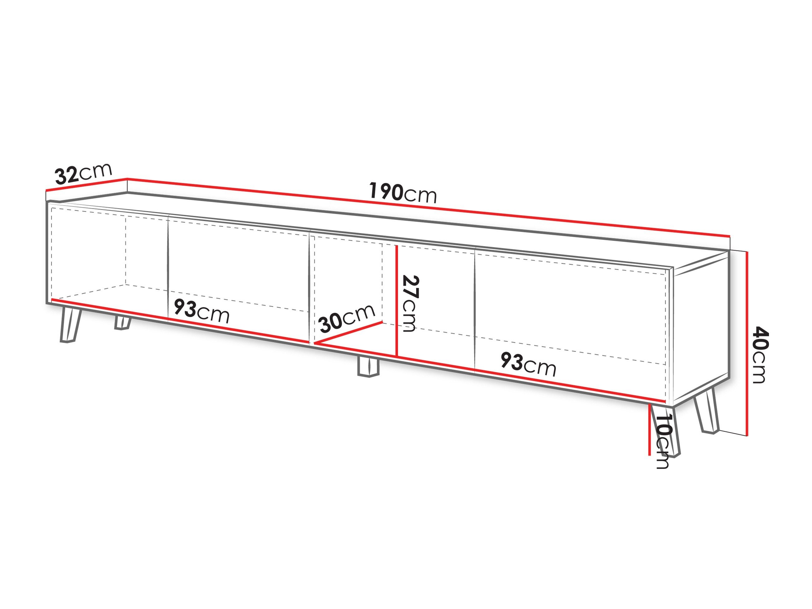 TV-bord Levtive 101 (Grafit)