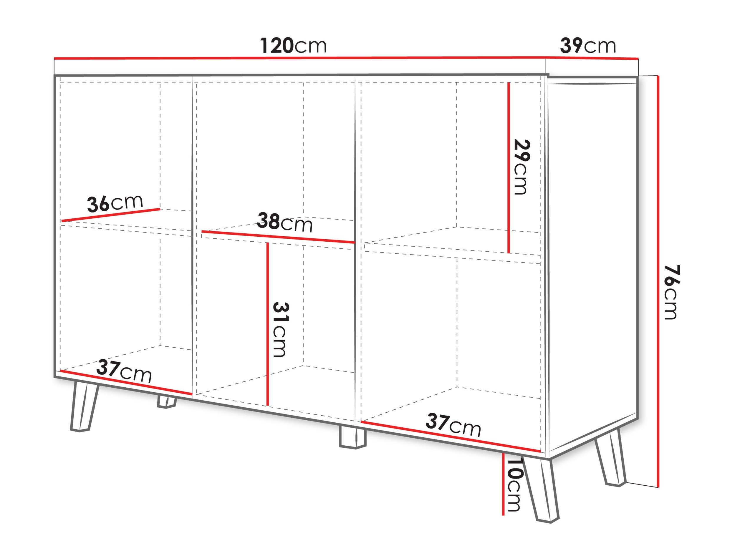 Dressoir Levtive 102 (Grafiet)