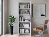 Boekenkast Mirfivo 106 (Wit + Glanzend wit)