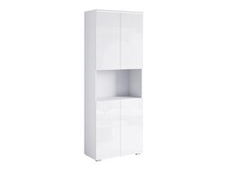 Boekenkast Mirfivo 106 (Wit + Glanzend wit)