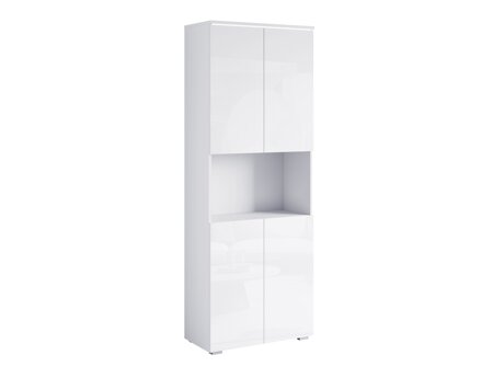 Boekenkast Mirfivo 106 (Wit + Glanzend wit)