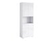 Boekenkast Mirfivo 106 (Wit + Glanzend wit)