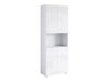 Boekenkast Mirfivo 106 (Wit + Glanzend wit)