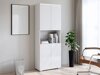 Boekenkast Mirfivo 106 (Wit + Glanzend wit)