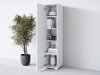Boekenkast Mirfivo 108 (Wit + Glanzend wit)