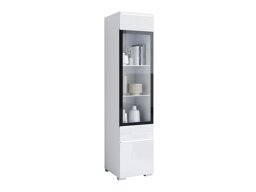 Boekenkast Mirfivo 109 (Wit + Glanzend wit)