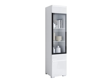 Boekenkast Mirfivo 109 (Wit + Glanzend wit)