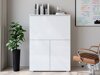 Dressoir Mirfivo 107 (Wit + Glanzend wit)