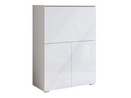 Dressoir Mirfivo 107 (Wit + Glanzend wit)