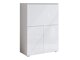 Dressoir Mirfivo 107 (Wit + Glanzend wit)