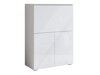 Dressoir Mirfivo 107 (Wit + Glanzend wit)