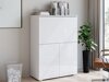 Dressoir Mirfivo 107 (Wit + Glanzend wit)