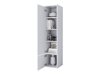 Boekenkast Mirfivo 108 (Wit + Glanzend wit)