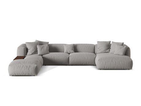 Moduļu stūra dīvāns Sorcoro 124 (Boston Light Grey)