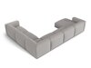 Modulinis minkštas kampas Sorcoro 132 (Boston Light Grey)