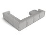 Moduļu stūra dīvāns Sorcoro 132 (Monet Silver)