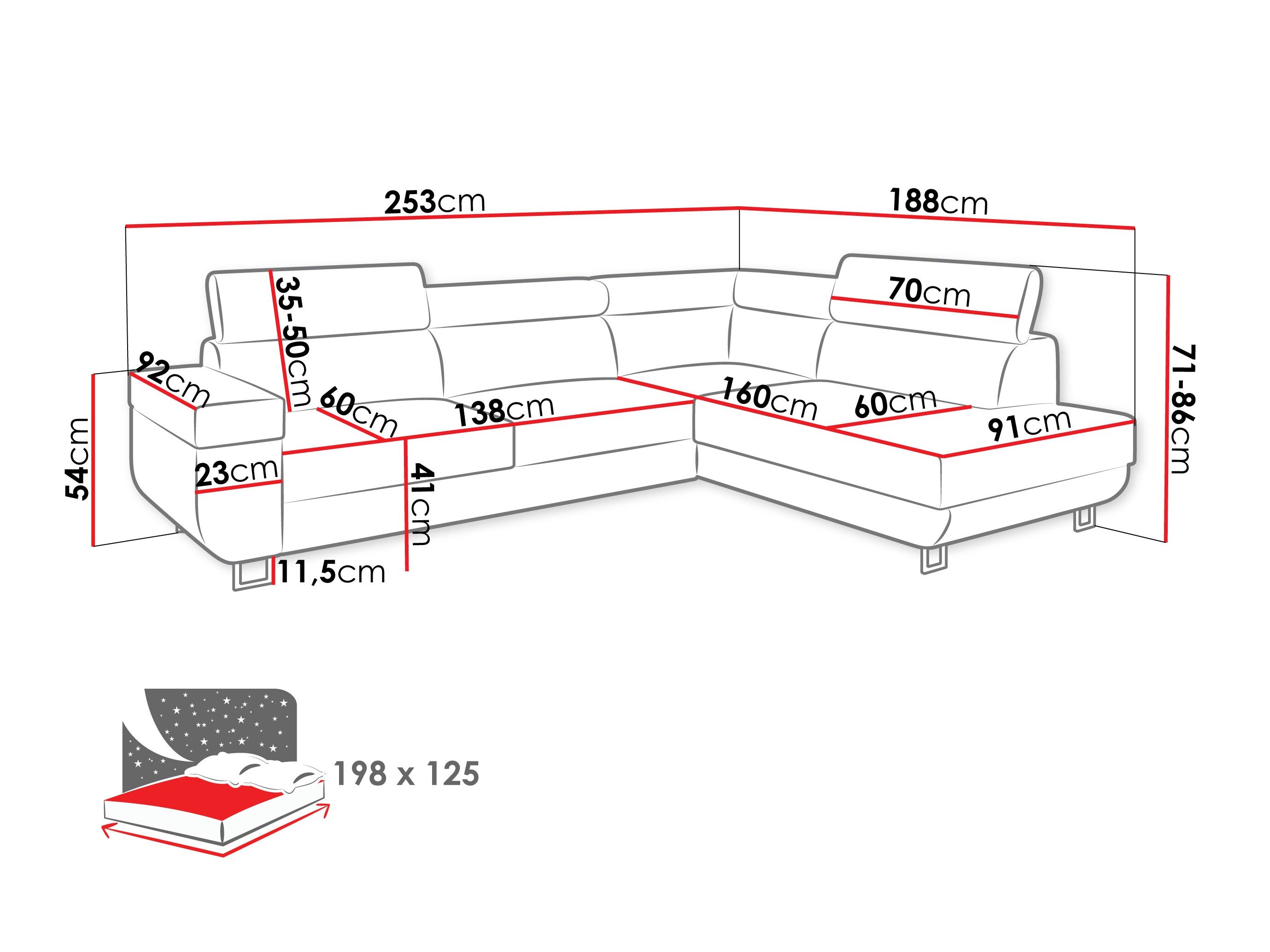 Hjørnesofa Comfivo Liberta (Poso 06)